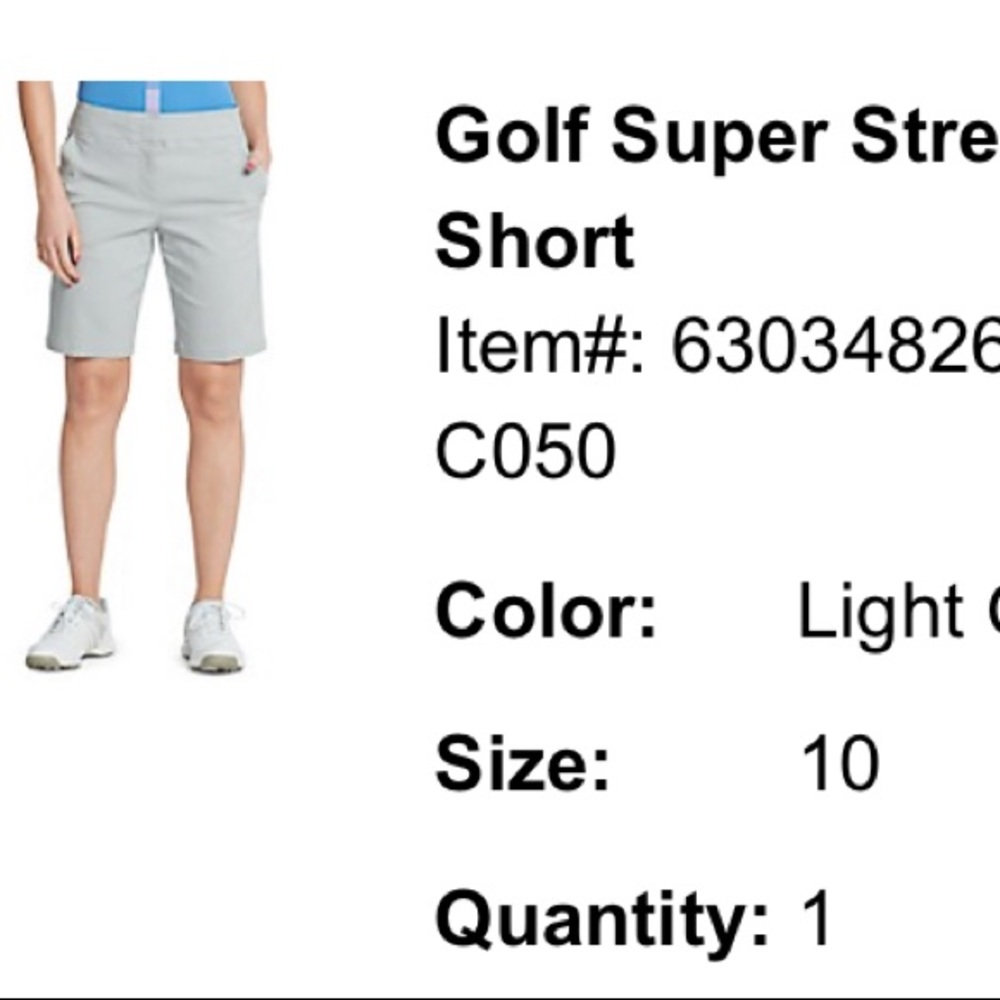 Womens Izod Golf Grey Shorts